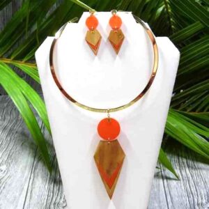 Parure Mélina orange