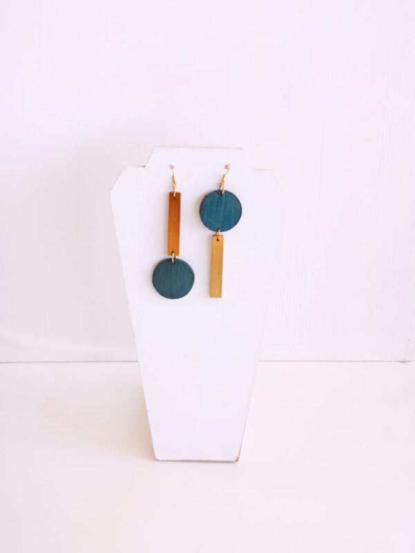 Boucles d'oreilles NYÉLÉTY bleu – Image 2