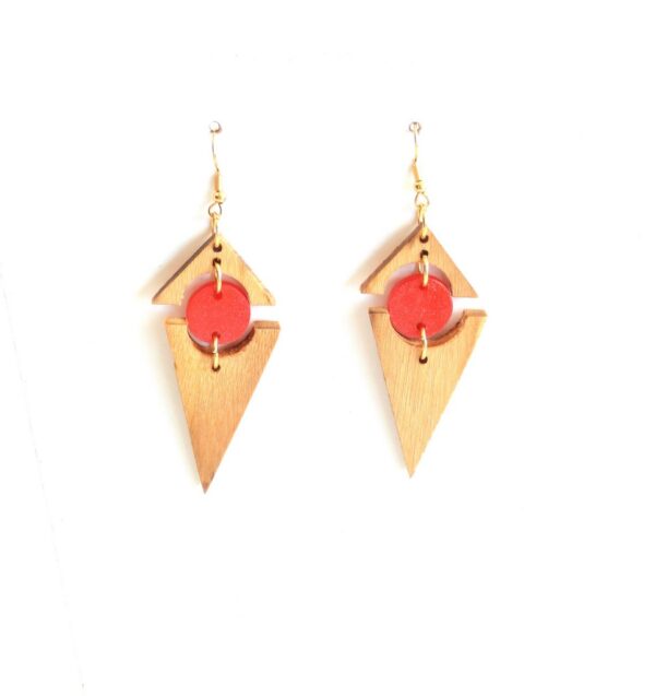 Boucles d'oreilles IMANA rouge – Image 2